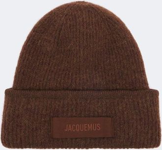 Jacquemus Berretto in misto alpaca e lana con logo