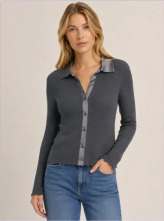 27 Miles Malibu Mirjan Sweater Shirt In Charcoal