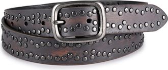 OLD TREND Westland Genuine Leather Desert Inspired Studded Belt in Grey at Nordstrom, Size Medium
