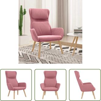 vidaXL vidaXL Sedia da Salotto - Sedia Relax Rosa in Velluto