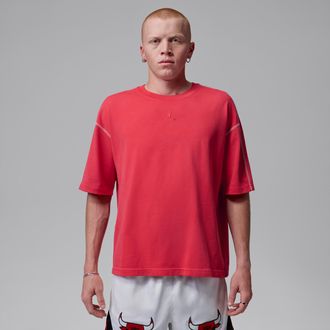 Nike Jordan Mens Jordan Flight Heavyweight Short-Sleeve Top in Red | IF1911-657