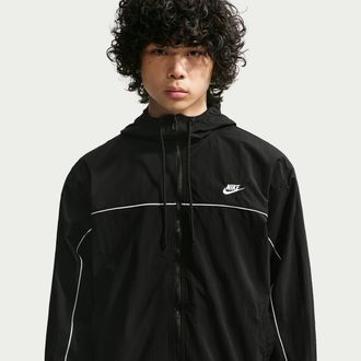 Nike Mens Club Hooded Jacket in Black | HJ2012-010