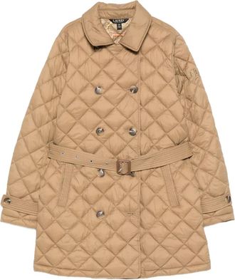 Lauren Ralph Lauren Cappotto trapuntato con cintura - Marrone