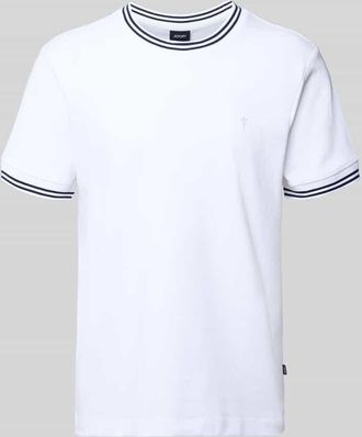 Joop T-Shirt mit Kontraststreifen Modell Jose in Weiss, Gr&ouml;&szlig;e XXXL
