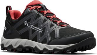 Columbia PEAKFREAK X2 OUTDRY WATERPROOF Waterproof Womens Low Rise Trekking And Hiking Shoes, Black x Daredevil, 3.5 UK
