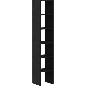 vidaXL Bookcases 2 pcs Stackable Black Oak 30x30x80 cm Engineered Wood vidaXL