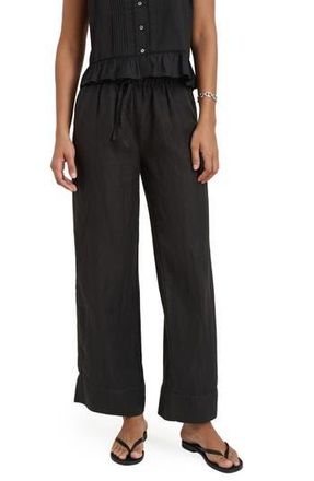Alex Mill Riley Linen Wide Leg Pants in Black at Nordstrom Rack, Size X-Small