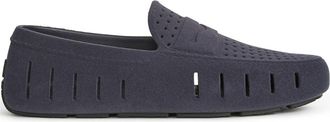 Floafers Country Club Driver Loafers Mens Navy Suede Perforated Shoes VER602
