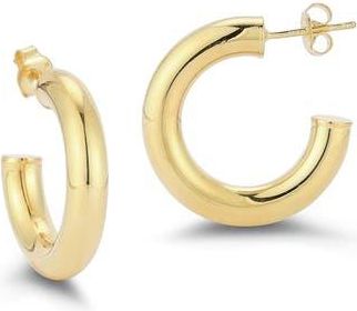 Glaze Jewelry 1-Inch Tube Hoop Earrings in Gold at Nordstrom Rack