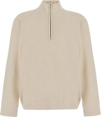 Nn.07 Danny Half Zip Sweater - Heren - Coltruien - Beige - XL - Polyester - Truien & Vesten