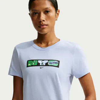 Nike Womens Court Tennis T-Shirt in Blue | JU2771-407