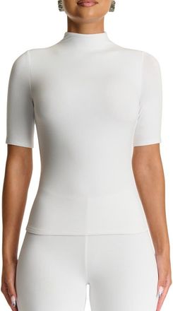Naked Wardrobe Smooth Sculpt T-Shirt in White at Nordstrom, Size X-Large