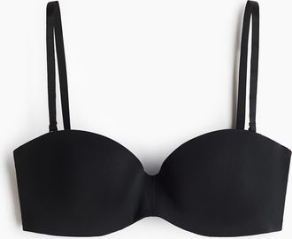 H&M Wattierter Balconette-BH aus Mikrofaser - Schwarz