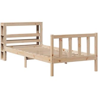 vidaXL Estructura De Cama Sin Colch&oacute;n Madera Maciza Pino 75x190 Cm Vidaxl