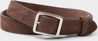 Part Two Womens Square-buckle supple suede belt