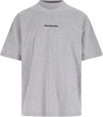 Balenciaga Uniform Oversize T-Shirt - Heren - T-shirts - Grijs - M - Katoen - Tops