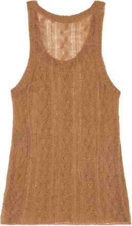 Alanui Canotta Desert Drift in maglia - Marrone