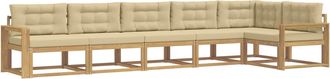 vidaXL Conjunto De Sof&aacute;s De Exterior 4 Uds. Y Beige Poli&eacute;ster Vidaxl