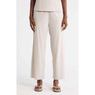 Eileen Fisher Jersey Ankle Wide Leg Pants in Chalk at Nordstrom Rack, Size Xx-Small