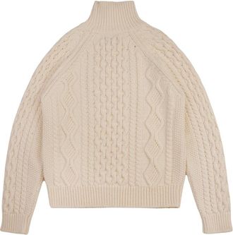 Baracuta Aran Mock Neck - - Knitwear - Uomo - Beige - M
