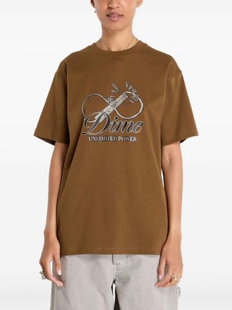 Dime Cursive Power T-shirt - unisex - Cotton - M - Brown