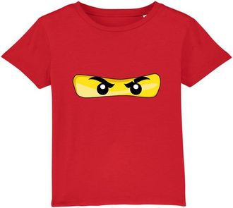 Generic Ninja Disguise Eyes T-Shirt Funny Ninja Fighter Kungfu Martial Arts Samurai Cartoon Unisex Gift Tee Top (Red, S)