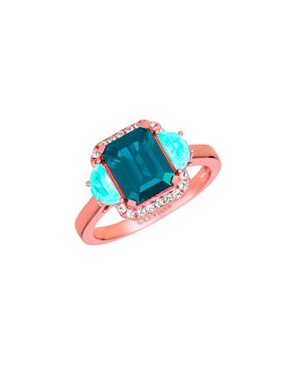 Le Vian Escape - Resort Collection 14K Rose Gold 3.42 ct. tw. London Blue Topaz Half-Eternity Cocktail Ring