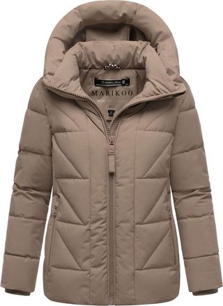 Marikoo dames winterjas Kuschelnasee met capuchon en fleecevoering