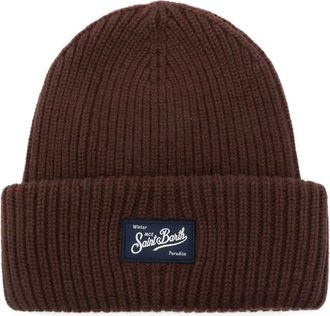MC2 Saint Barth Berry ribbed patch hat - Brown