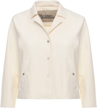 Herno Ivory Jacket With Logoed Jacket