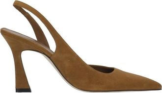 Stuart Weitzman Brown Vinnie 85 Suede Slingback Pumps