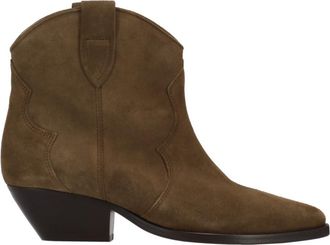 Isabel Marant Olive Solid Pointed Toe Boots
