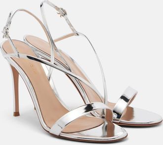 Gianvito Rossi Manhattan mirrored leather sandals