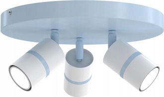 OEM Gratis. L&aacute;mpara De Techo Orientable 3x Gu10 Ewilight Azul