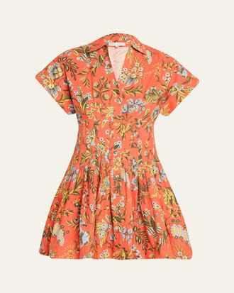 Cara Cara Nash Printed Button-Front Mini Dress