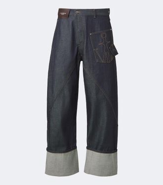 J.W.Anderson Embroidered wide-leg jeans