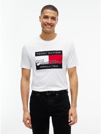 Tommy Hilfiger Mens Tommy x Cadillac F1 Team Flag T-Shirt - White - XXL