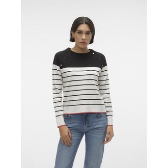 Vero Moda Gestreepte trui, knoopdetails