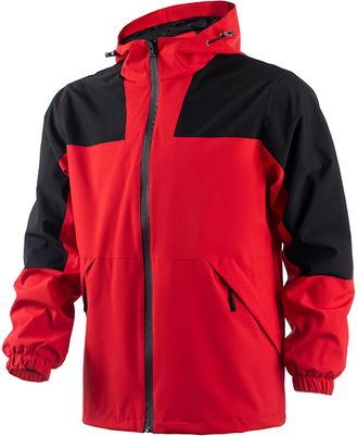 Generic Mens Outdoor Waterproof Jackets with Hood Lightweight Loose Fit Rain Jacket Softshell Hooded Windbreaker Jacket Colour Block Zipper Casual Coats Autum