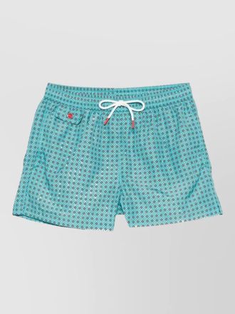 Kiton geometric print swim shorts