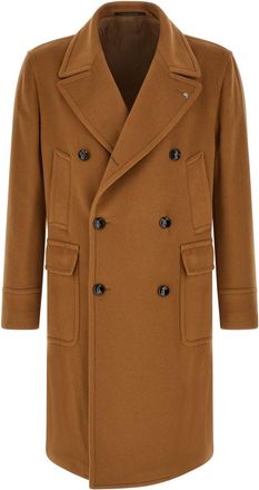 Tagliatore Light Brown Tailored Coat