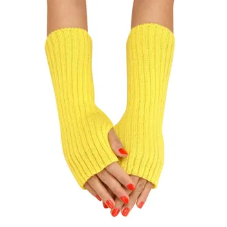 Generic Warm Finger Multicoloured Striped Half Finger Mittens Half Finger Gloves Costume Knitted Long Gloves for Women Girls Knitted Fingerless Gloves Wedding