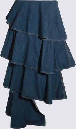Alaia Blue Cotton Skirt