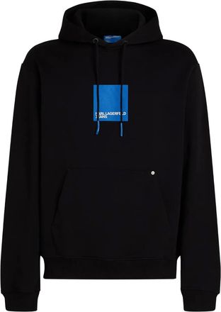 Karl Lagerfeld Felpa con logo e cappuccio - Nero