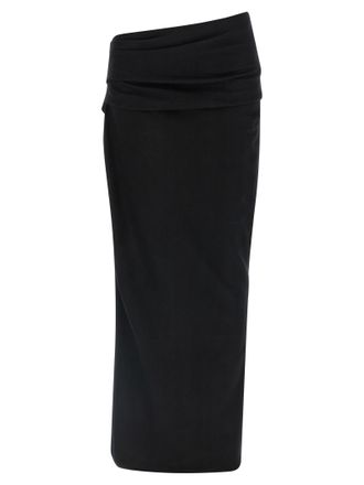 Entire studios Black Wool Midi Womens Skirt