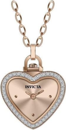 Invicta Mini Angel Quartz Crystal Rose Gold Dial Ladies Watch 49939