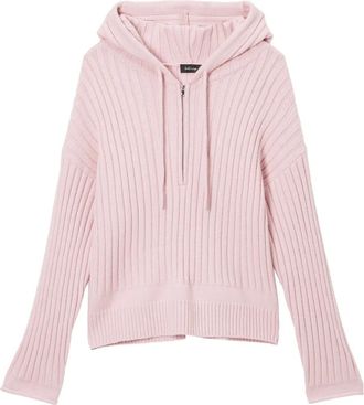 Tout à Coup ribbed hoodie - women - Polyester/Viscose - M - Pink