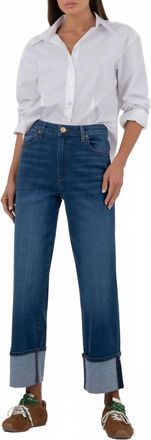 Kut from the Kloth Sienna High Rise Straight Leg Jeans In Dark Wash