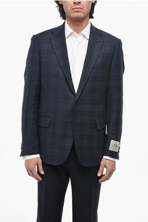 Corneliani CC COLLECTION Wool Blazer RIGHT with Tartan Pattern size 50
