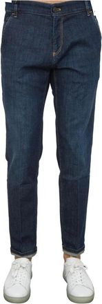 Pantaloni Torino Klassieke Denim Jeans voor dagelijks gebruik - Heren - Slim Fit Jeans - Blauw - W37 - Denim - Jeans